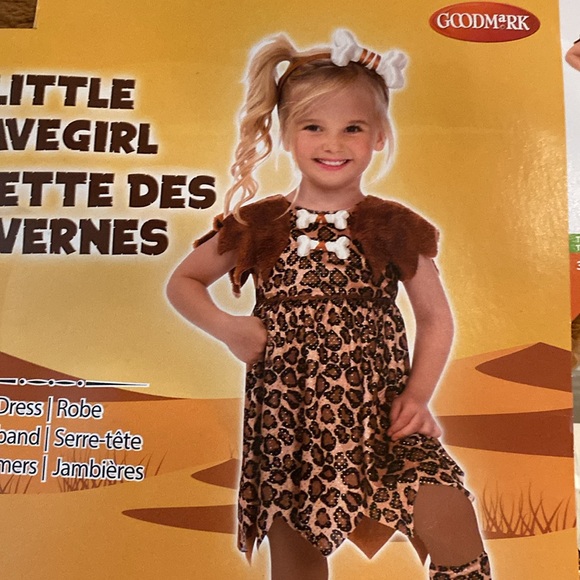 Little Cavegirl Girls Halloween Costume Size 3-4T - Picture 2 of 13